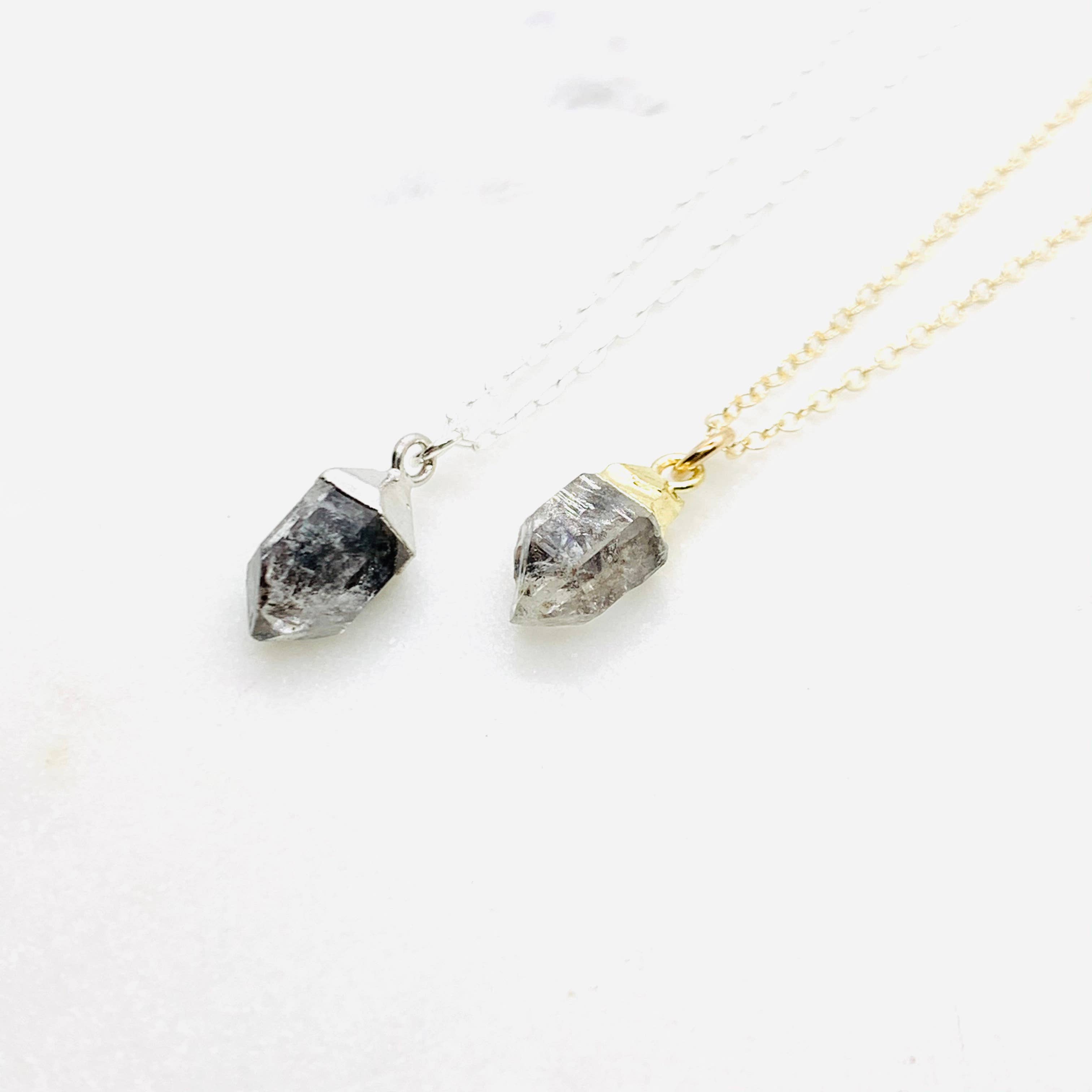 Juniper and Stone - Wholesale Pendant/Charm Necklace - Rough Cut Herkimer Diamond Necklace1
