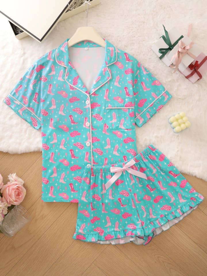 Ensemble de pyjama chapeaux et bottes de cowgirl pour la vente par Gray Layne LLC