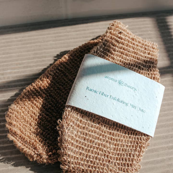 Aroma Theory – wholesale Exfoliating gloves/mitts – Ramie Fiber Exfoliating Mitt - Jute1