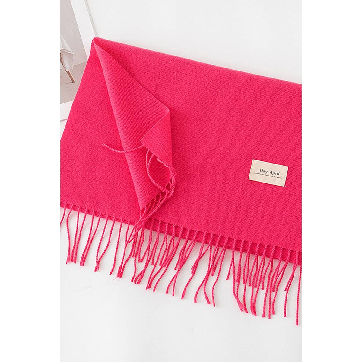 NINEXIS - Vente Écharpe – femme - CWASC1482_ÉCHARPE CHAUDE DE COULEUR UNIE À COL CHÂLE2