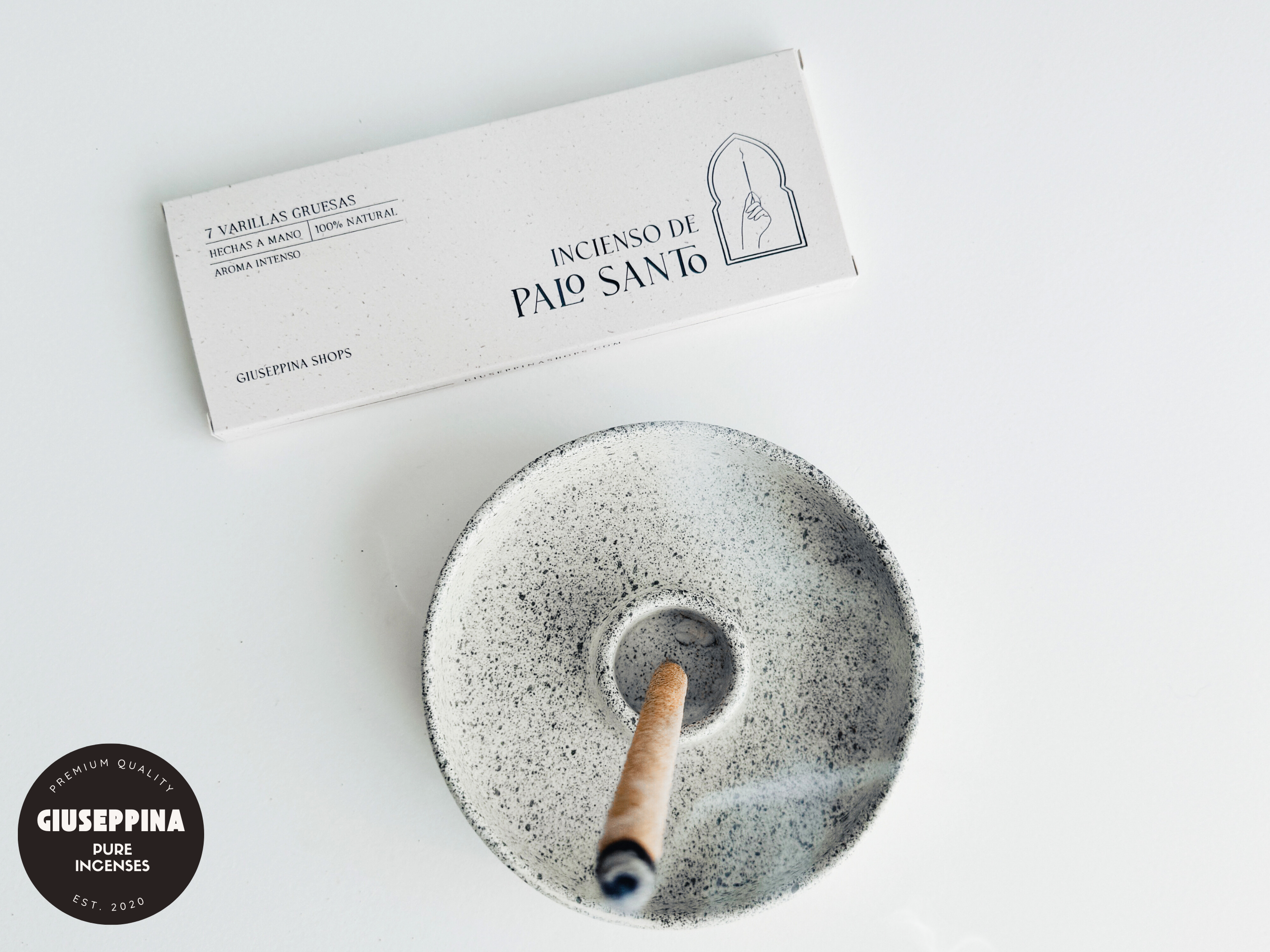 Giuseppina Shop – wholesale Incense – Palo Santo Incense - 7 Thick Sticks Box2