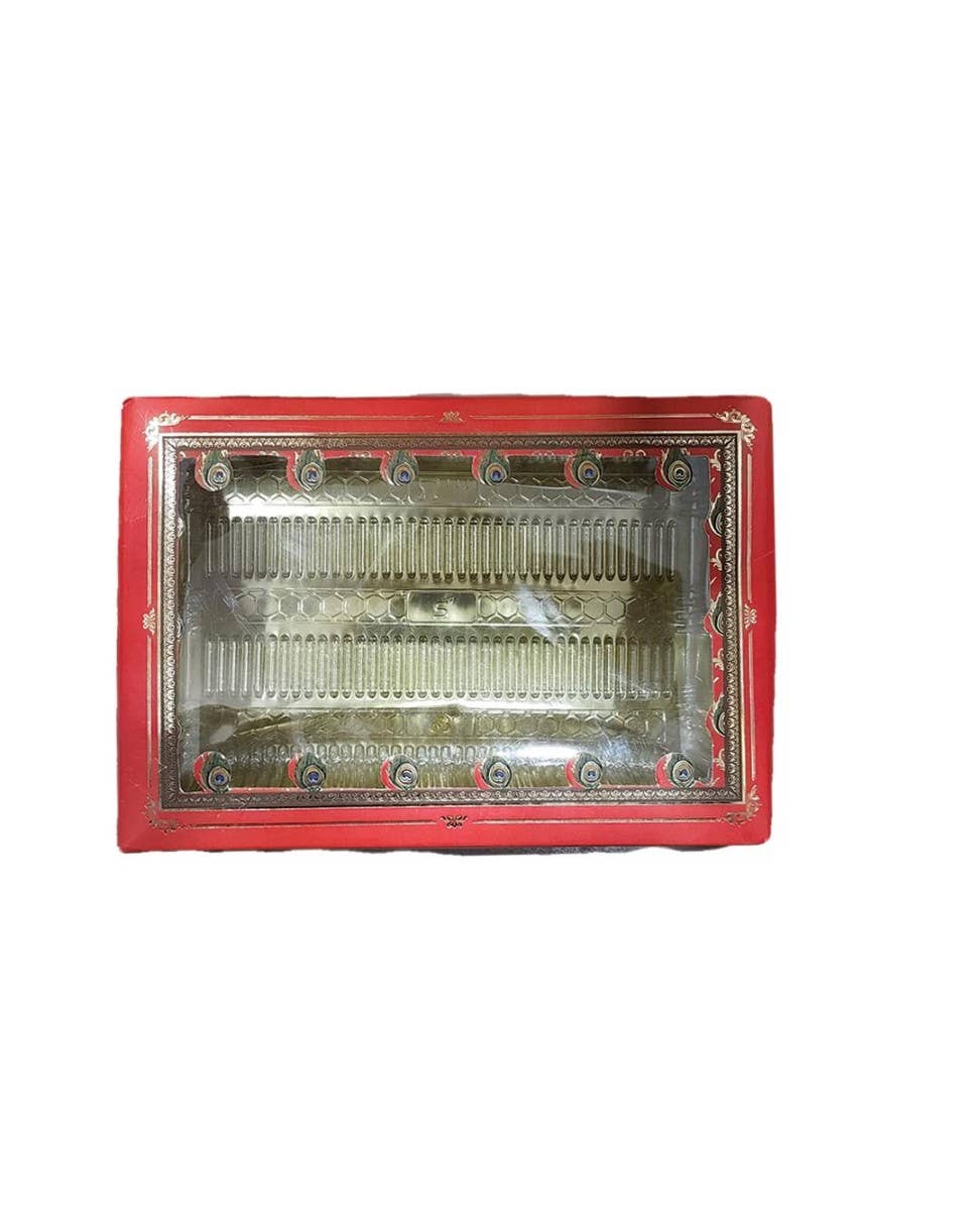 Ancientveda - Vente Boîtes décoratives - Boîte Mithai 1LB (8 pouces x 5,5 pouces x 1,5 pouces) Style B