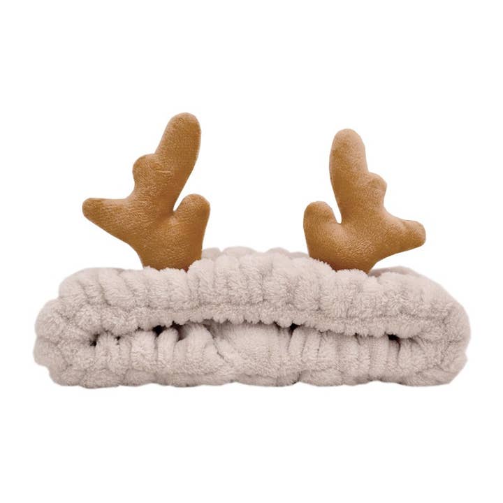PINEAPPLE Beauty - Vente Bandeau pour le spa - CALA 69331 Bandeau en peluche en forme de renne - 6 pièces