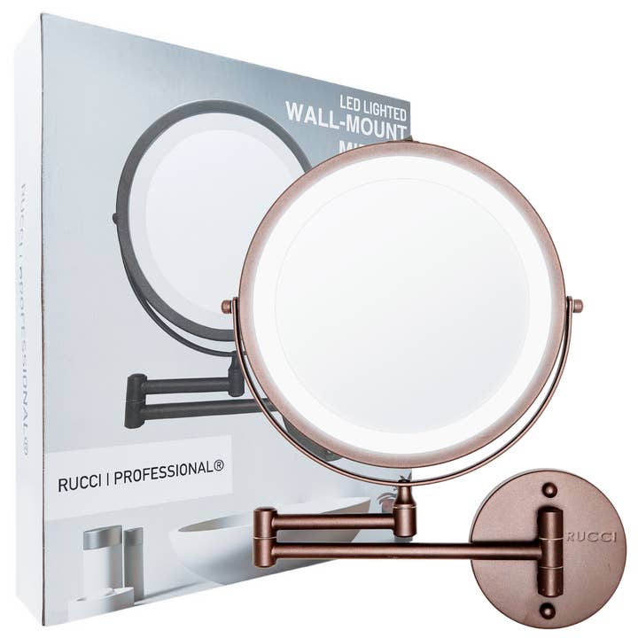 M1001-1002
Espejo LED de pared que funciona con pilas 1X/10X para venta al por mayor de Rucci Professional