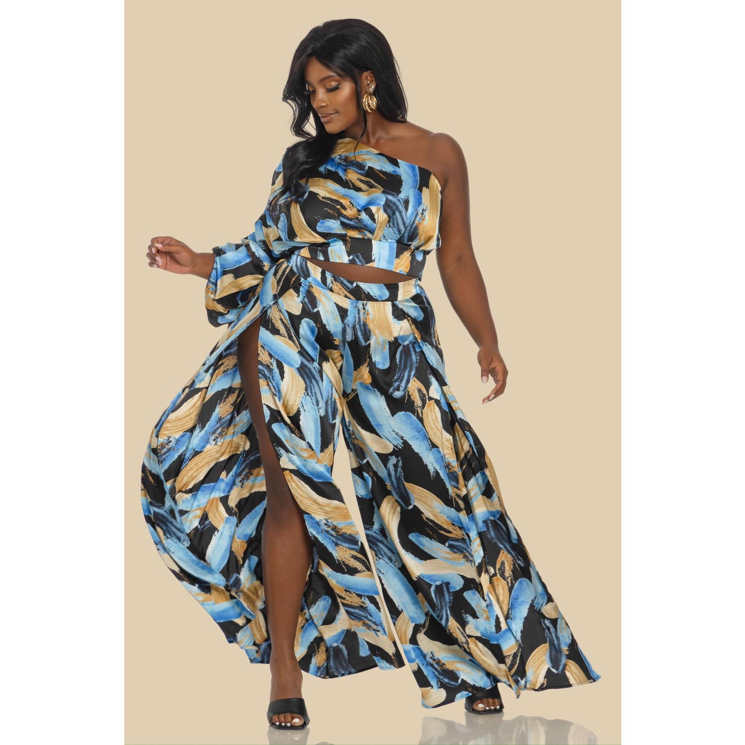 The Sang - Vente Jupe – femme - PLUS D'ENSEMBLES DE HAUT ET DE PANTALON IMPRIMÉS À UNE ÉPAULE0