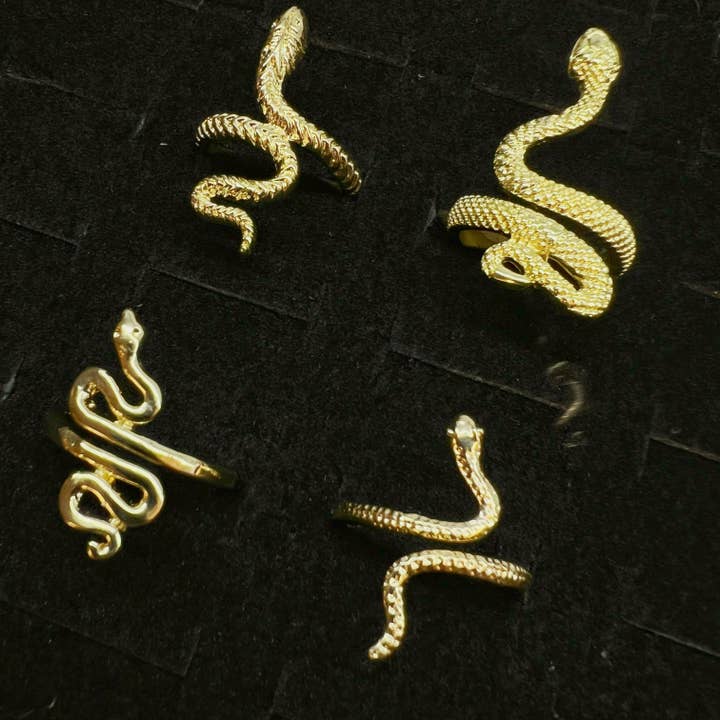 Gypsy Soul - Wholesale Cocktail/Statement Ring - Gothic Wrap Around Snake Ring - Assortment 10 Pcs