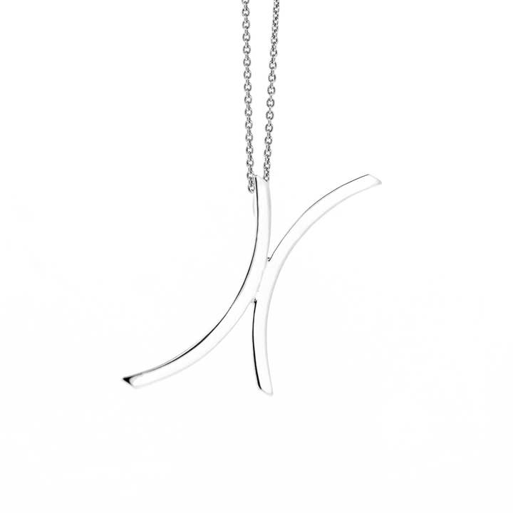 Silver Lanes Pendant and 18" Trace Chain + Box for wholesale by Nova Silver