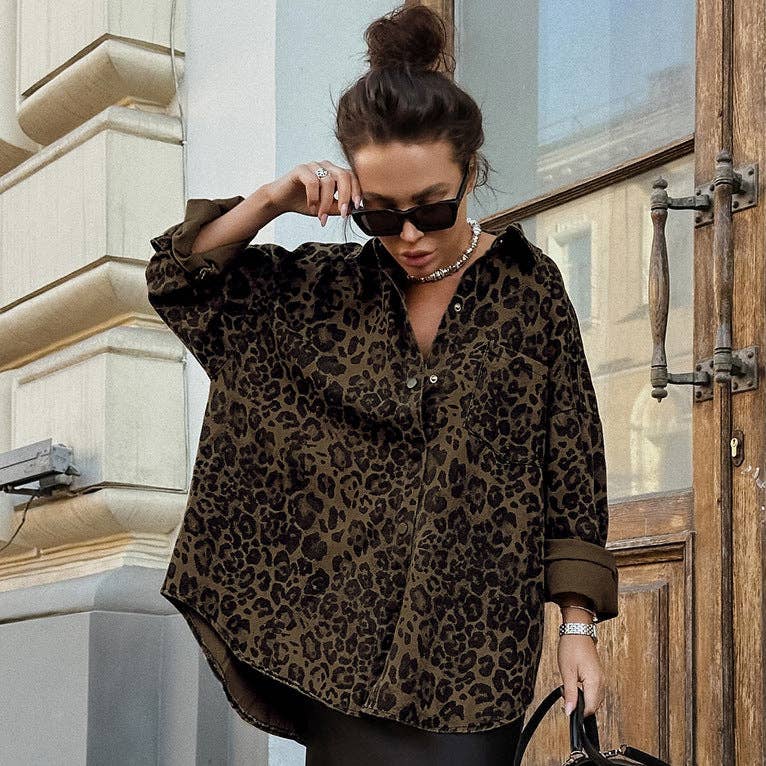 Marayn - Wholesale Jacket - Women's - Retro Leopard Print Autumns Chic Versatile British Style0