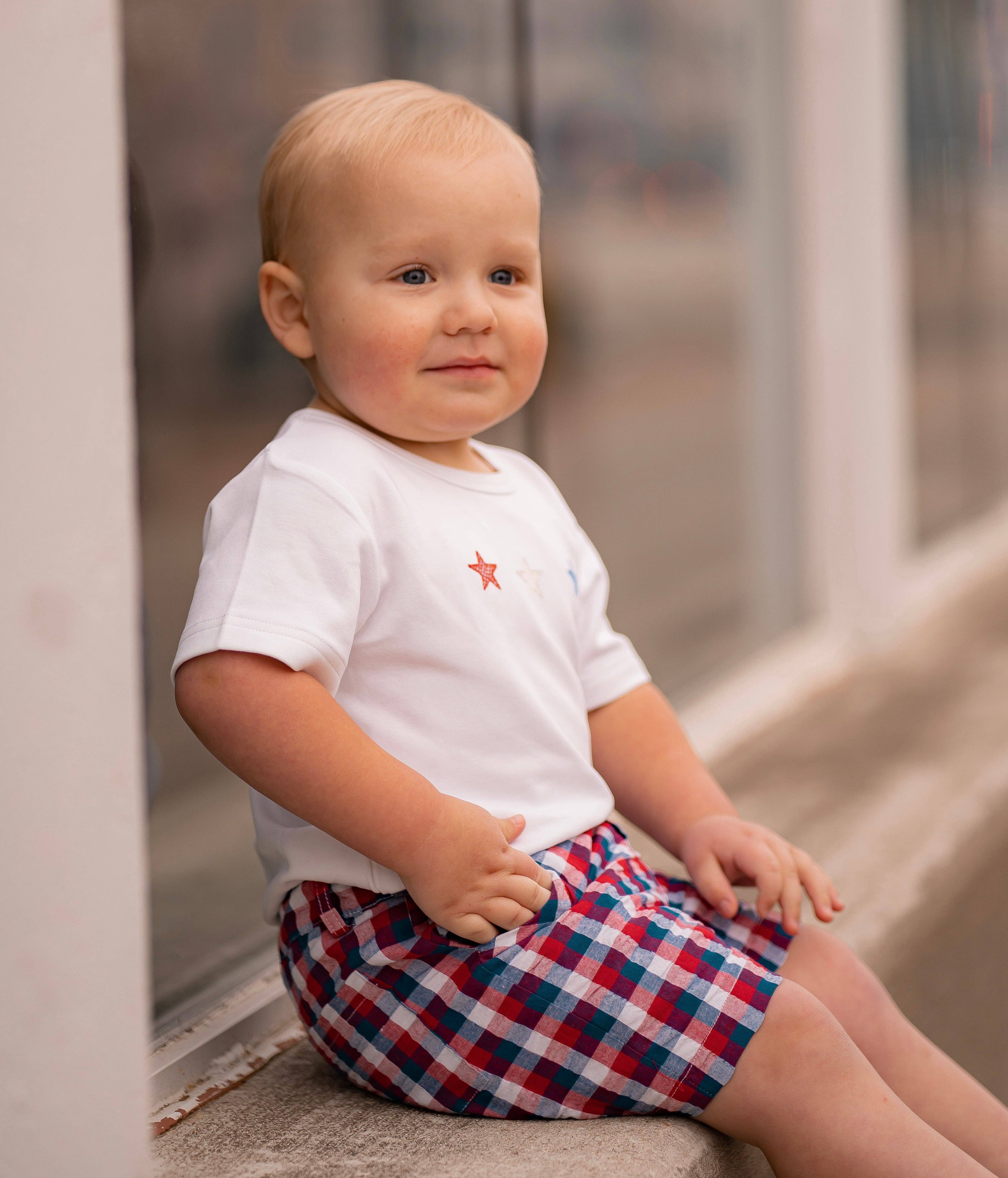 The Yellow Lamb - Vente Short – enfant - Short Alexander en étoiles et rayures2