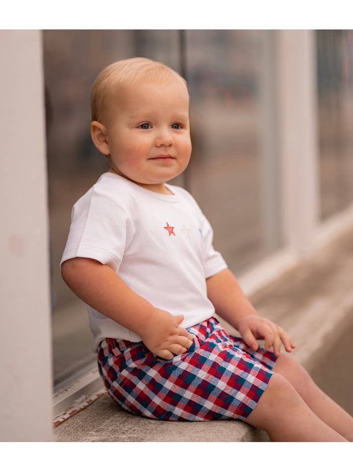 The Yellow Lamb - Vente Short – enfant - Short Alexander en étoiles et rayures2