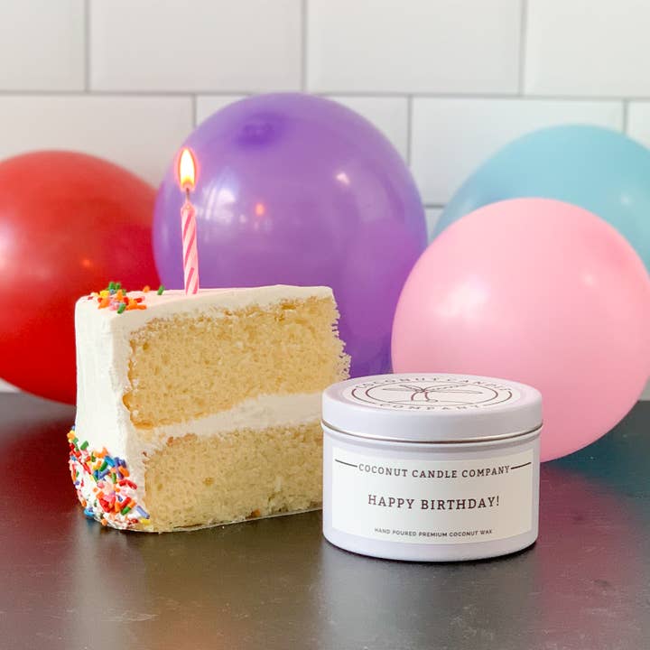 Coconut Candle Company - Wholesale Jar/Filled Candle - Happy Birthday