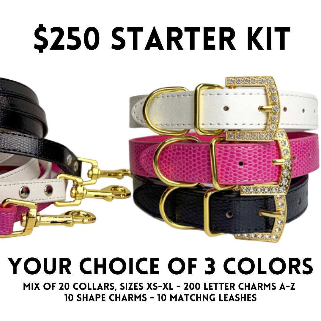 House of FurBaby - Wholesale Pet Collar - Cat/Dog - DIY Pet Collar Bar Starter Pack - Gold - 280 Pieces0