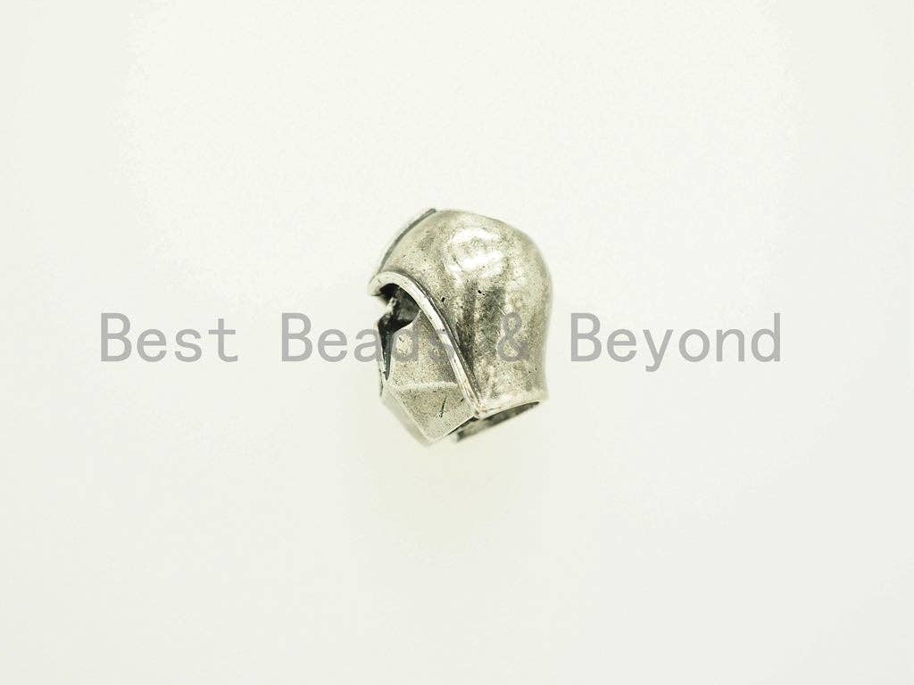 BestBeads&Beyond – wholesale Individuell berlock/hänge – Antik Darth Vader Dark Knight Soldat Hjälm Pärlor, Knot Paracord Armband Nyckelring Att Göra Pärlor, Mäns Armband, 15x17mm, 1st, sku #Y995