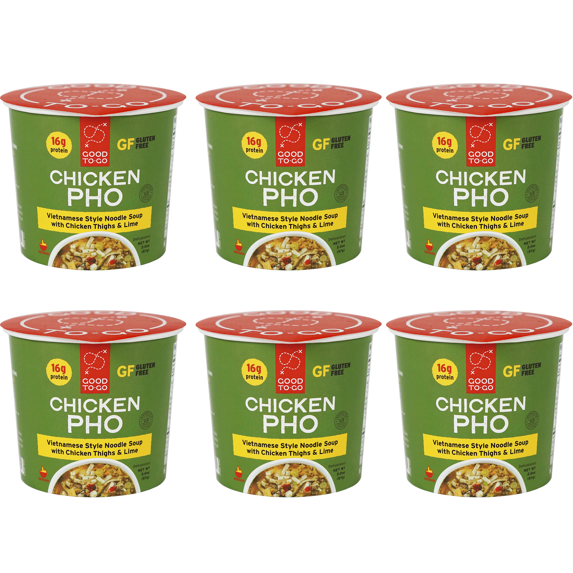 Good To Go - Wholesale Shelf Stable Prepared Meal - Chicken Pho | Instant Meal Cup I Gluten Free2