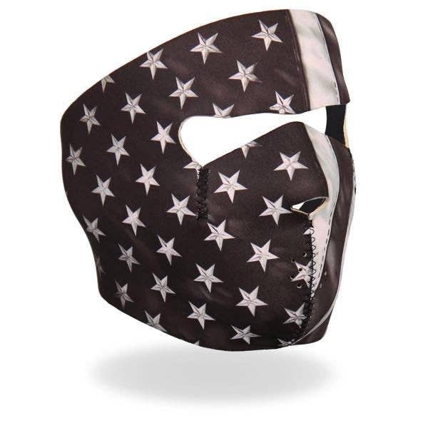 Dust Mask For Riding - 'Freedom Fighter' Black And White Face Mask (#mask054) for wholesale by SkullJewelry.com