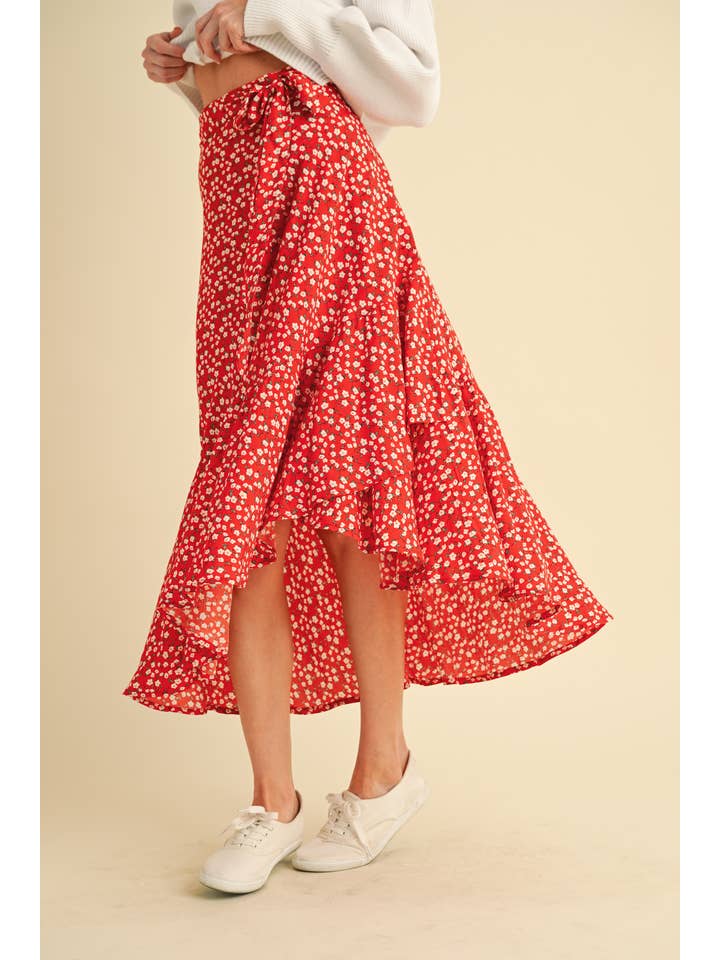 AEMI + CO - Wholesale Skirt - Women's - 7135FN Berti Floral Wrap Skirt12