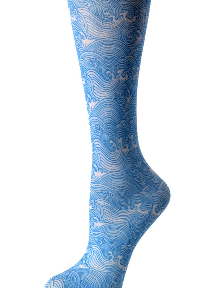 Ocean Waves - Smukke kompressionsstrømper for engroshandel hos Cutieful