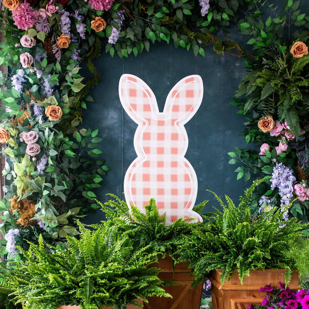 Songbird Grove Collection - Wholesale Garden/Lawn Stake - Gingham Bunny Garden Stakes Collection2