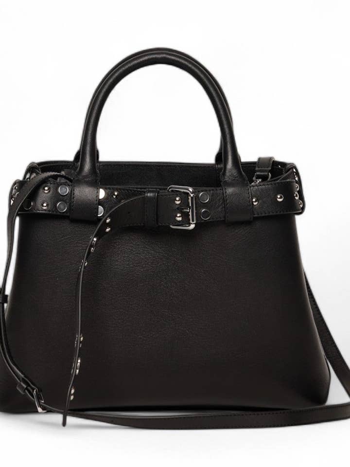 Brooks Satchel w/ Studs - Black for wholesale by Walter Baker