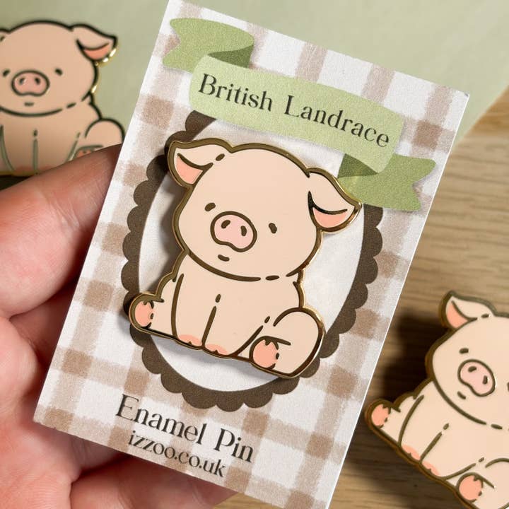 Lyserød Gris Emalje Pin for engroshandel hos izzoo