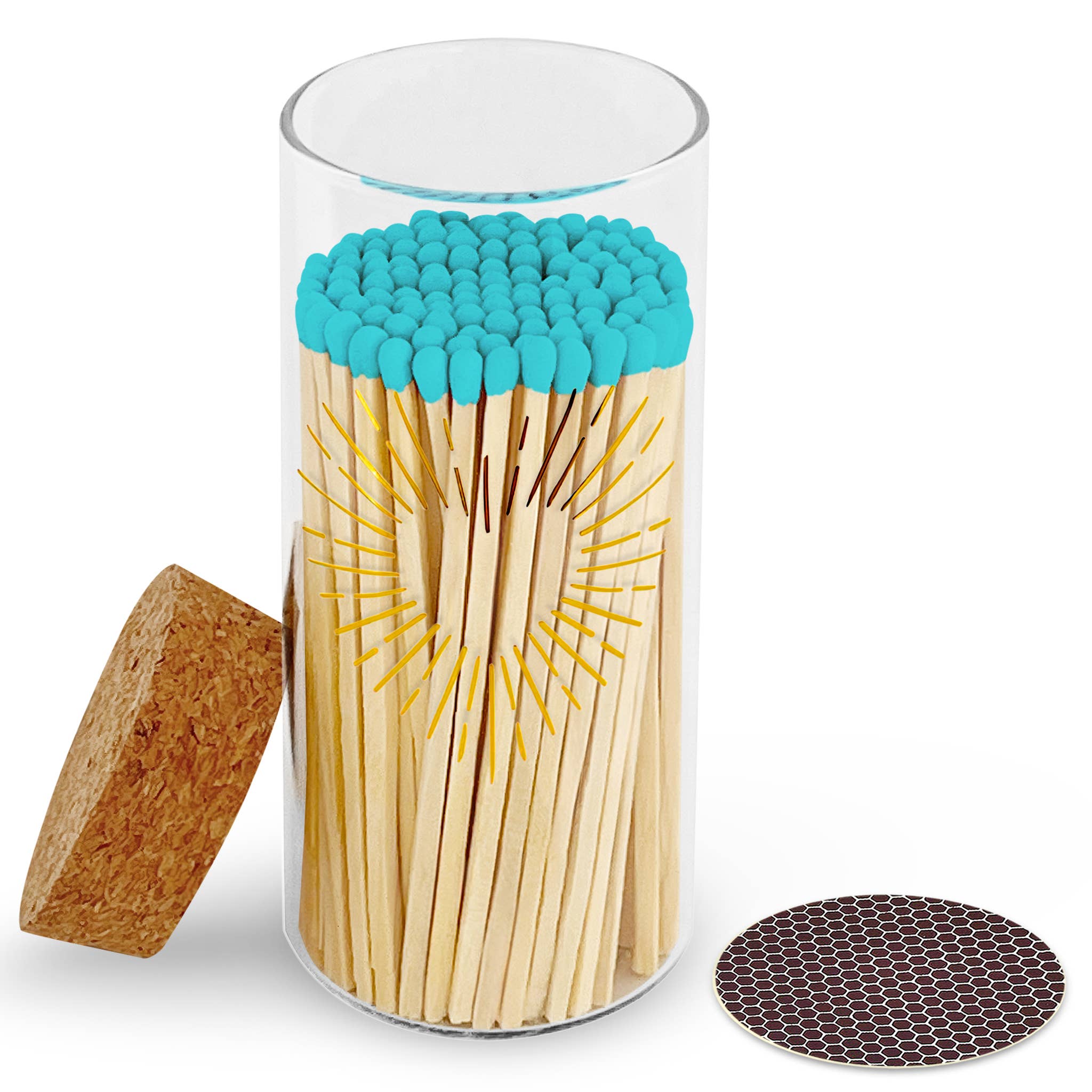 Thankful Greetings – wholesale Tändsticka – Guldtryck med 4" tändstickor & stor korktoppburk15