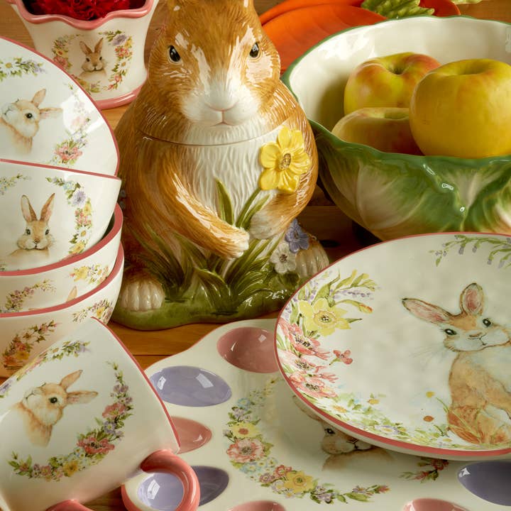 Certified International - Vendita all'ingrosso Barattoli da cucina - Barattolo per biscotti coniglietto 3D Easter Garden 8