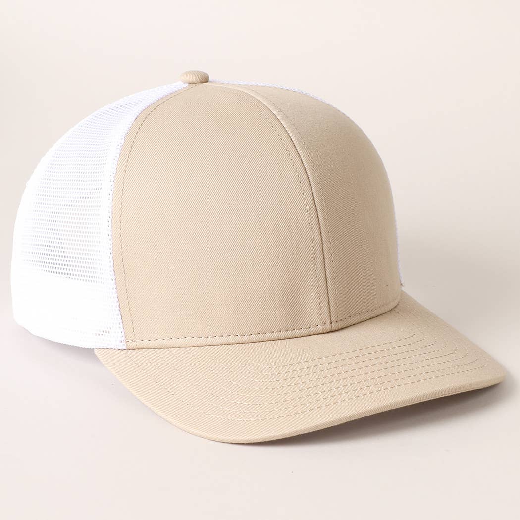 Fashion City - Wholesale Trucker Hat - Unisex - Two Tone Cotton Trucker Hat with Mesh Back25