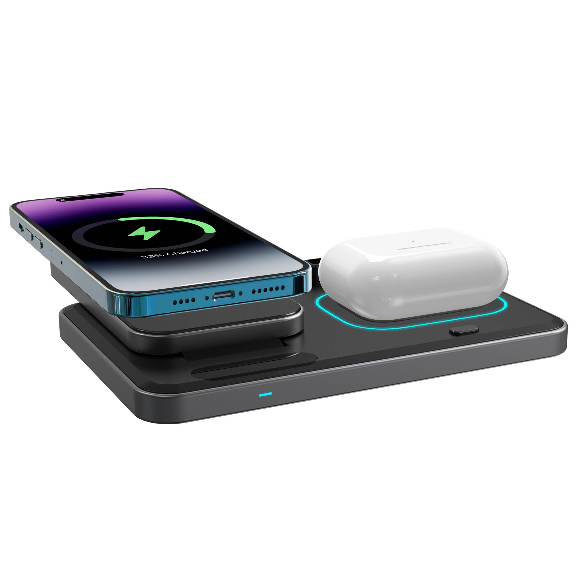 LAX Gadgets - Wholesale Charger - Flat Folding 3-in-1 Fast Wireless Charger -Retail Packaging12