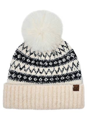 C.C Nordic Print Beanie for wholesale by Accessorize Me