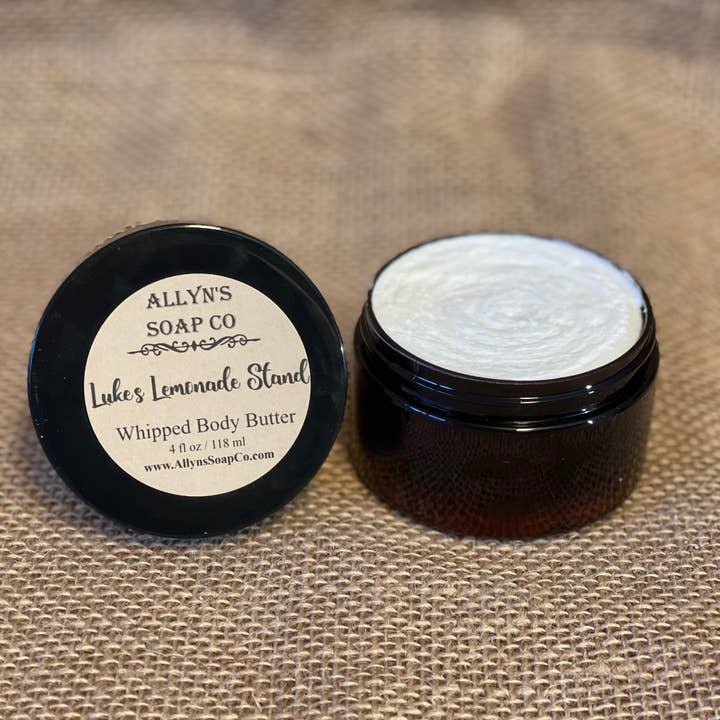 Luke's Lemonade Stand Whipped Body Butter for wholesale by Allyn’s Soap Co.