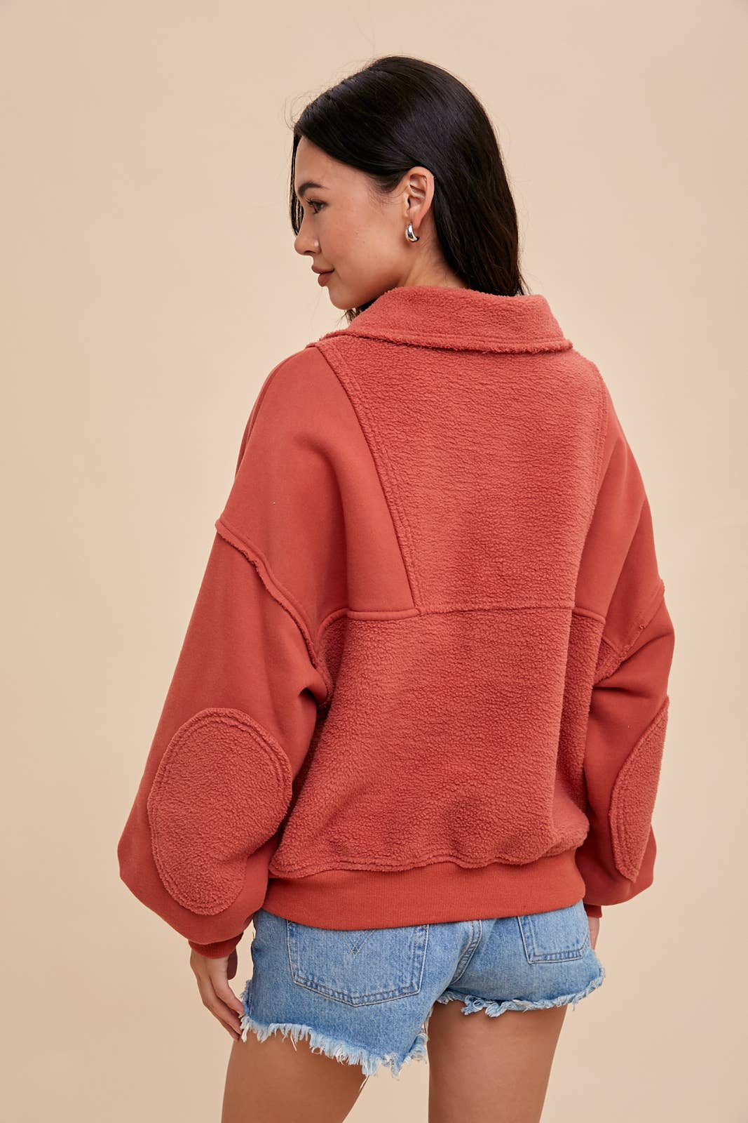 In Loom - Vendita all'ingrosso Felpa in pile - Donna - PILE CON ZIP 1/4 A CONTRASTO INVERSO2