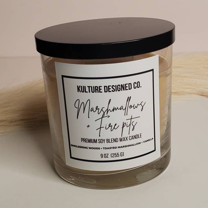 Marshmallow + Foguirinhas | Vela 9 oz por atacado de Kulture Designed Co.