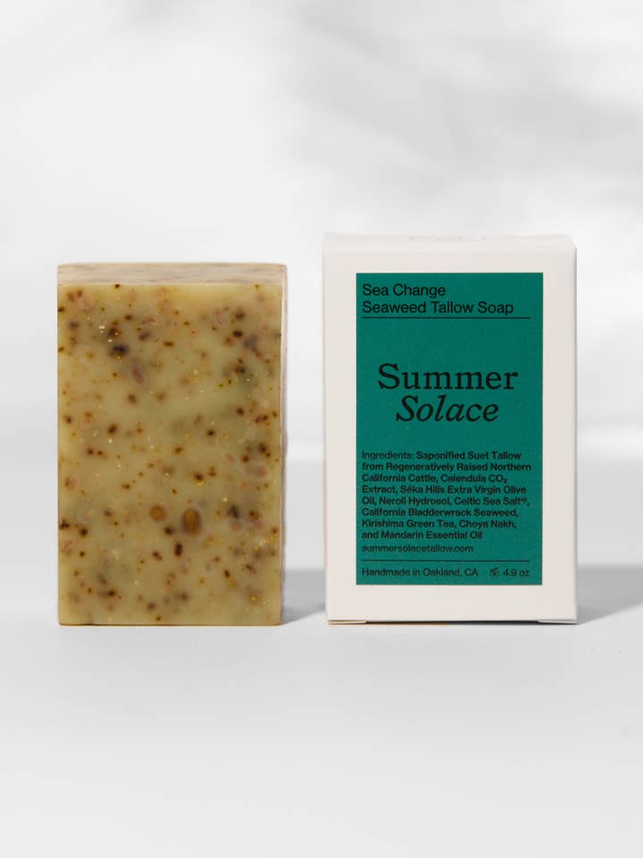 Sea Change Seaweed Bar – Neroli & Bladderwrack, 4.9 oz for wholesale by SUMMER SOLACE- Regenerative Tallow Beauty