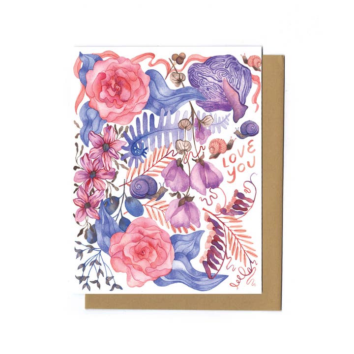 Botanical Love You - Card for wholesale by Katie Blanchard Art + Works