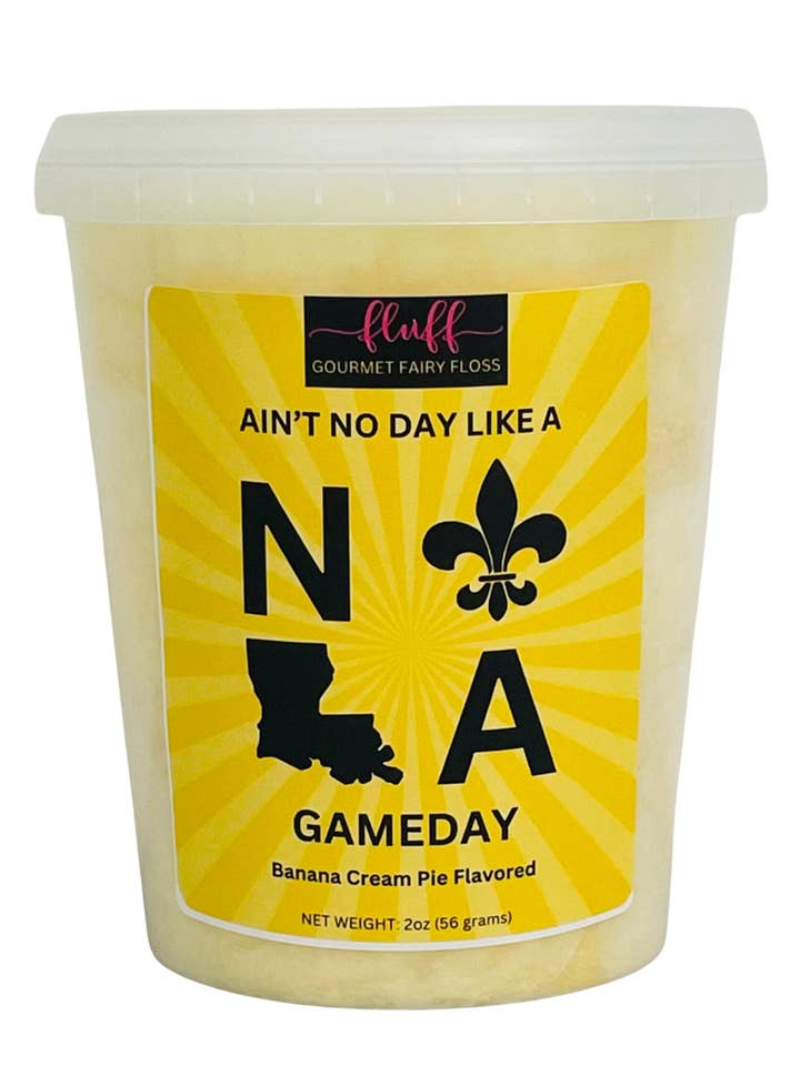 Nola Gameday Cotton Candy for wholesale by Fluff gourmet fairy floss