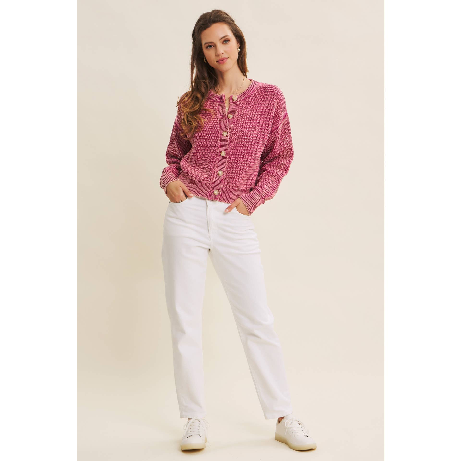 in february - Wholesale Cardigan - Women's - COZY CHIC LAYER MINERAL-WASHED CABLE KNIT SWEATER CARDIGAN14