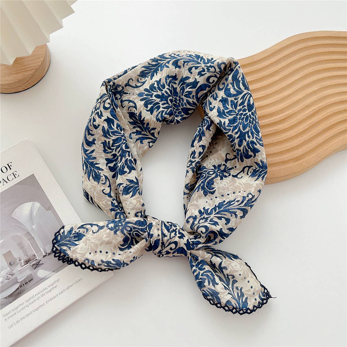 ACCITY - Wholesale Scarf - Women's - Cotton Linen Square Scarf for Women’s Neck Wrap_CWMS06729