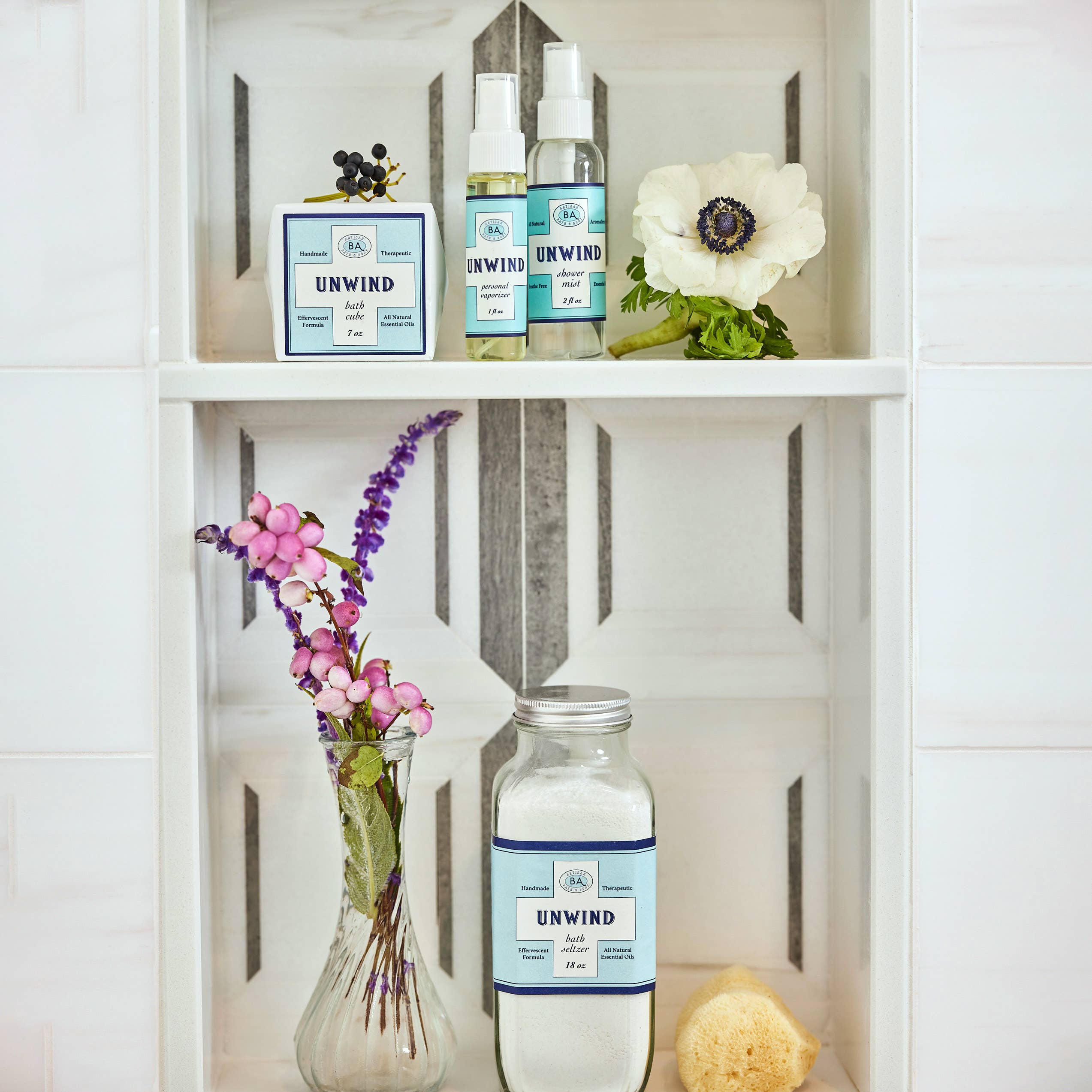 Baudelaire - Wholesale Bath Bomb/Fizz - Unwind Bath Seltzer 18oz1