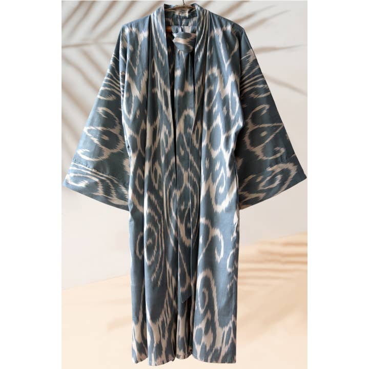 Caftano stile kimono in cotone Ikat 037 per la vendita all'ingrosso da parte di MIASETA
