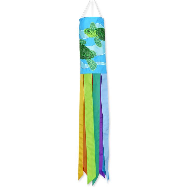 Embroidered Applique Windsock - Sea Turtles for wholesale by Premier Kites & Designs