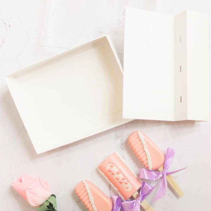 Elegant Design Supply - Wholesale Cake Stand - White Clear 3 MINI cakesicles box (set of 5)3