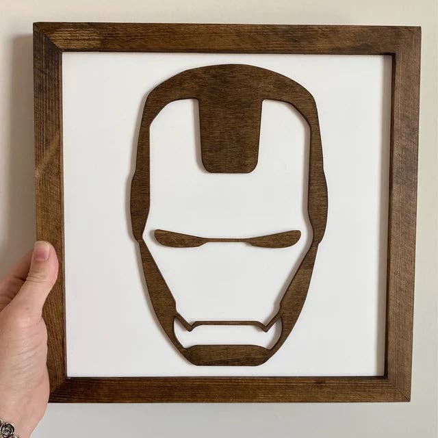 Nail and Hook Laser Cut Home Decor - Wholesale Sign - Superhero Wall Art | 11x11 inch Wood Sign13