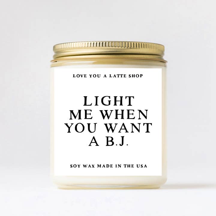 Tænd mig, når du vil have et BJ Glass Jar Candle for engroshandel hos Love You a Latte Shop