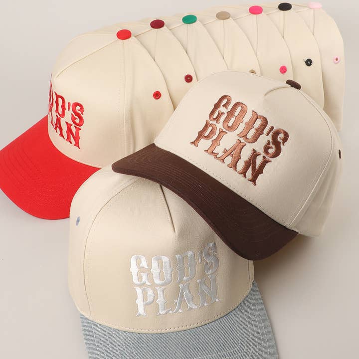 Gorra Trucker Bicolor Bordada Plan de DIOS para venta al por mayor de Fashion City