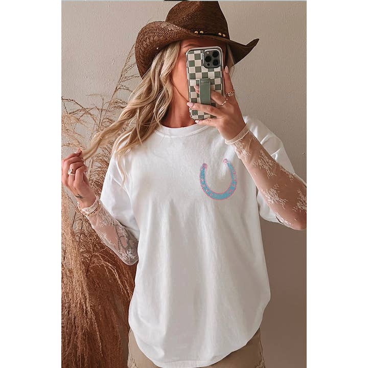 Illustrated Society - Wholesale T-Shirt (Graphic) - Women's - COWGIRL ERA GRAPHIC OVERSIZED TEE5