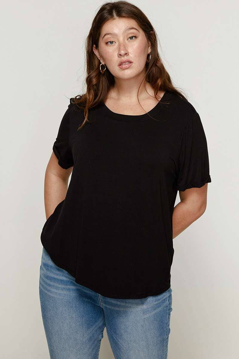 mittoshop - Wholesale T-Shirt - Women's - PLUS BAMBOO CASUAL T SHIRT0