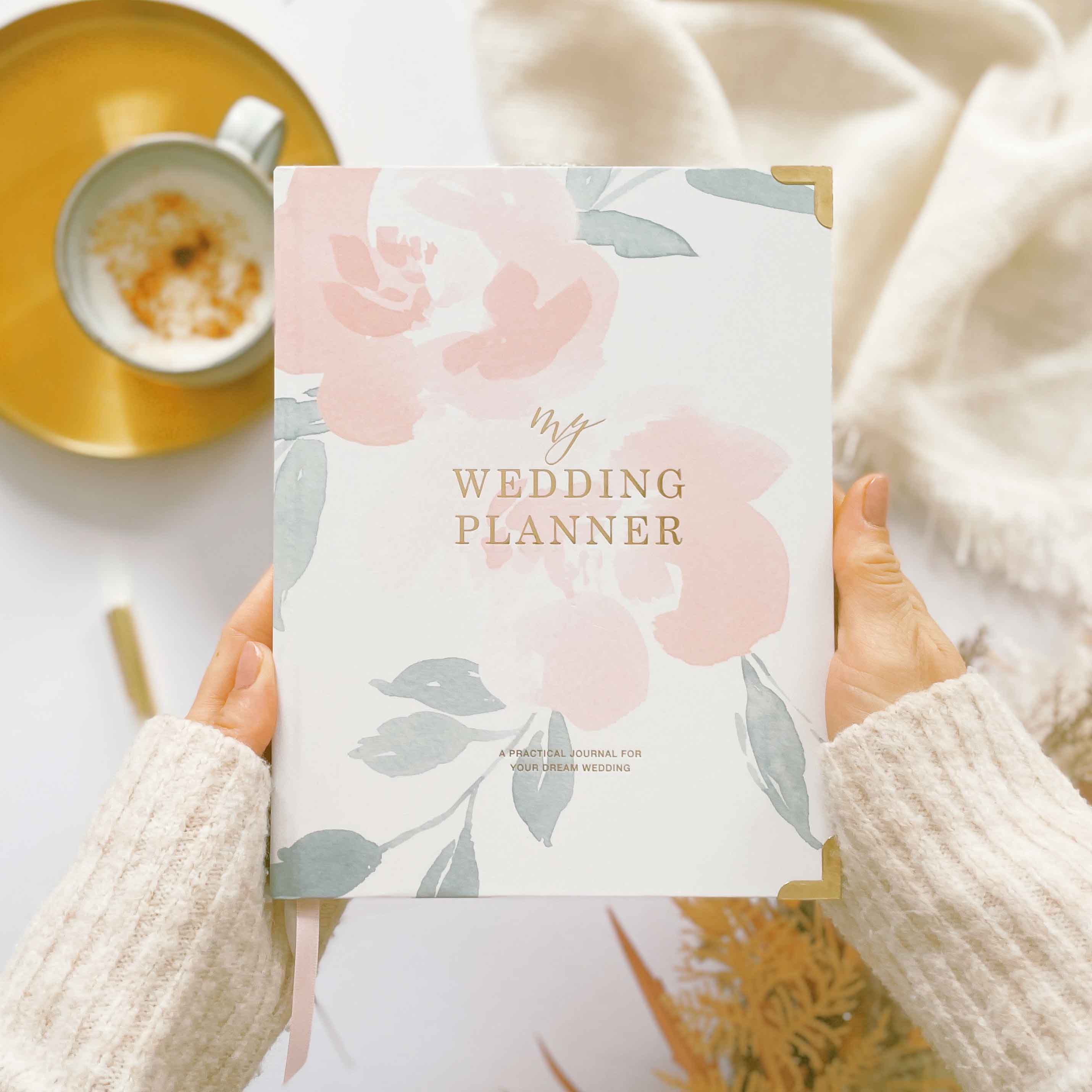 Blush And Gold - Wholesale Planner - Floral Wedding Planner Book with Gold Foil and Gilded