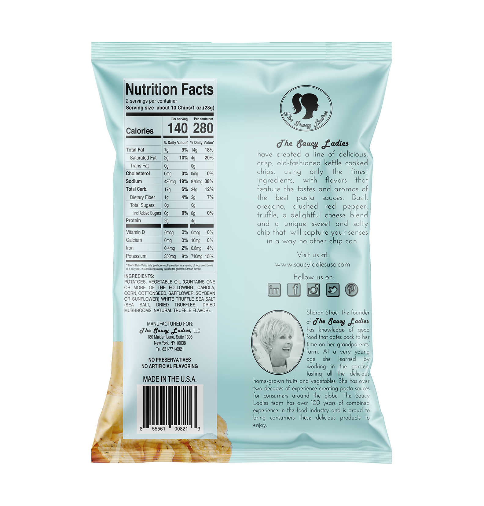 The Saucy Ladies - Wholesale Chips - Saucy Ladies Truffle Kettle Chips - 2oz1