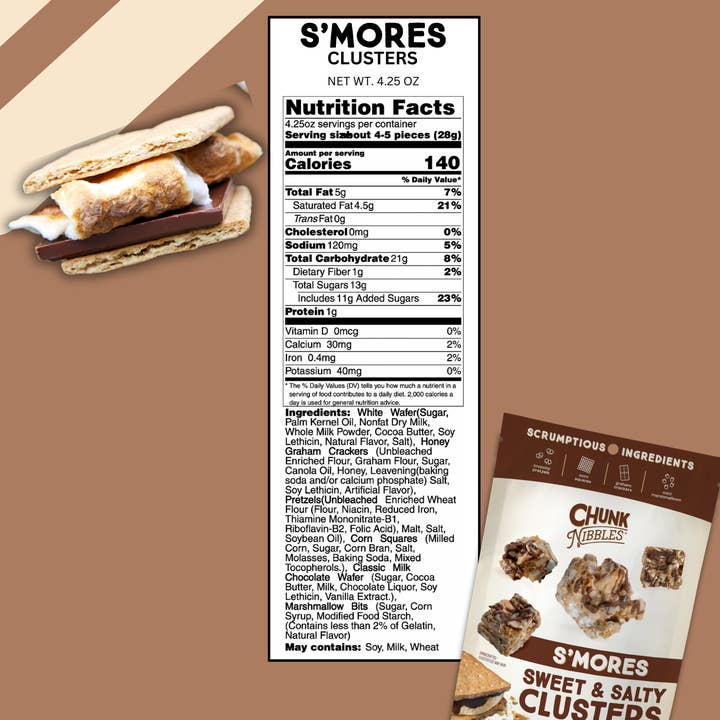 Chunk Nibbles - Wholesale Pretzels - Mixed 4 Flavor Case Chunk Nibbles 4.25oz Pouch 1