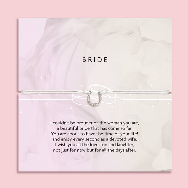 Bride Horse Shoe Bracelet | Bridal Gifts for wholesale by Letterbox Love Bracelets